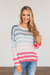 Blessed Days Striped Knit Top- Shades of Pink & Blue