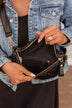 Attached At The Hip Quilted Belt Bag- Black