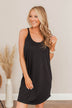 Here To Have Fun Tank Mini Dress- Black