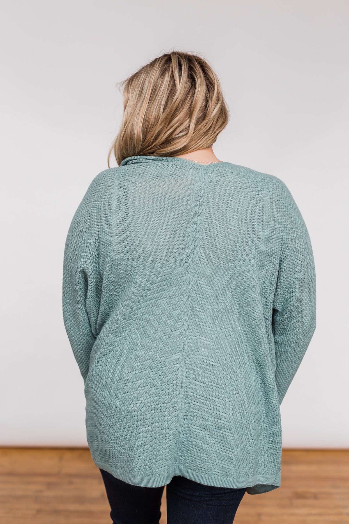 Sweet Serenity Knitted Cardigan- Slate Blue