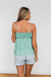 Better Than I Was Bow Tie Tank Top- Dusty Sage