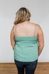 Better Than I Was Bow Tie Tank Top- Dusty Sage