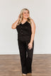Up For Adventure V-Neck Sleeveless Jumpsuit- Black
