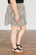 Always Impressed Ruffled Mini Skirt- Natural Leopard