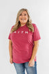 "Faith" Graphic Tee- Wild Berry