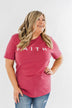 "Faith" Graphic Tee- Wild Berry