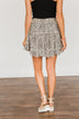 Always Impressed Ruffled Mini Skirt- Natural Leopard