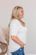 Banding Together Ribbed Top- Off White