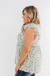 Longer Days Floral Babydoll Top- Sage