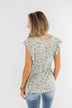 Longer Days Floral Babydoll Top- Sage