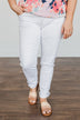 KanCan Jeans- White Side Ankle Zipper