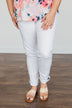 KanCan Jeans- White Side Ankle Zipper