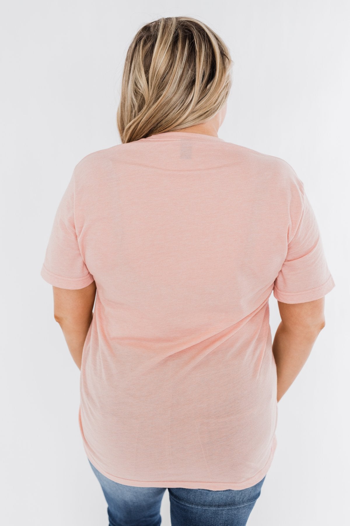 Vintage Cross Graphic Tee- Peach
