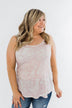 Wild In Your Smile Racerback Tank Top- Ivory & Blush