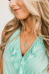 Simply Sophisticated Teardrop Necklace- Turquoise