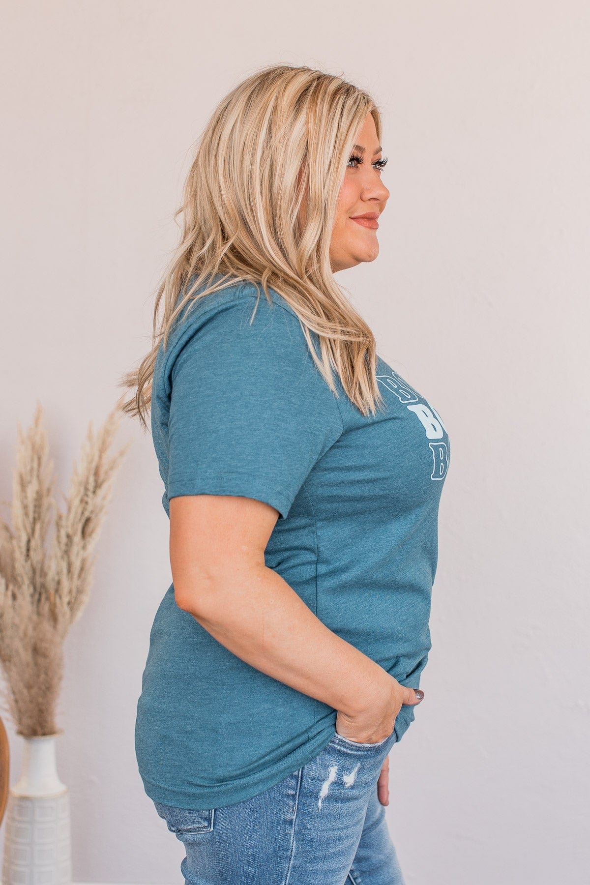 "Boy Mom" Graphic Tee- Deep Teal
