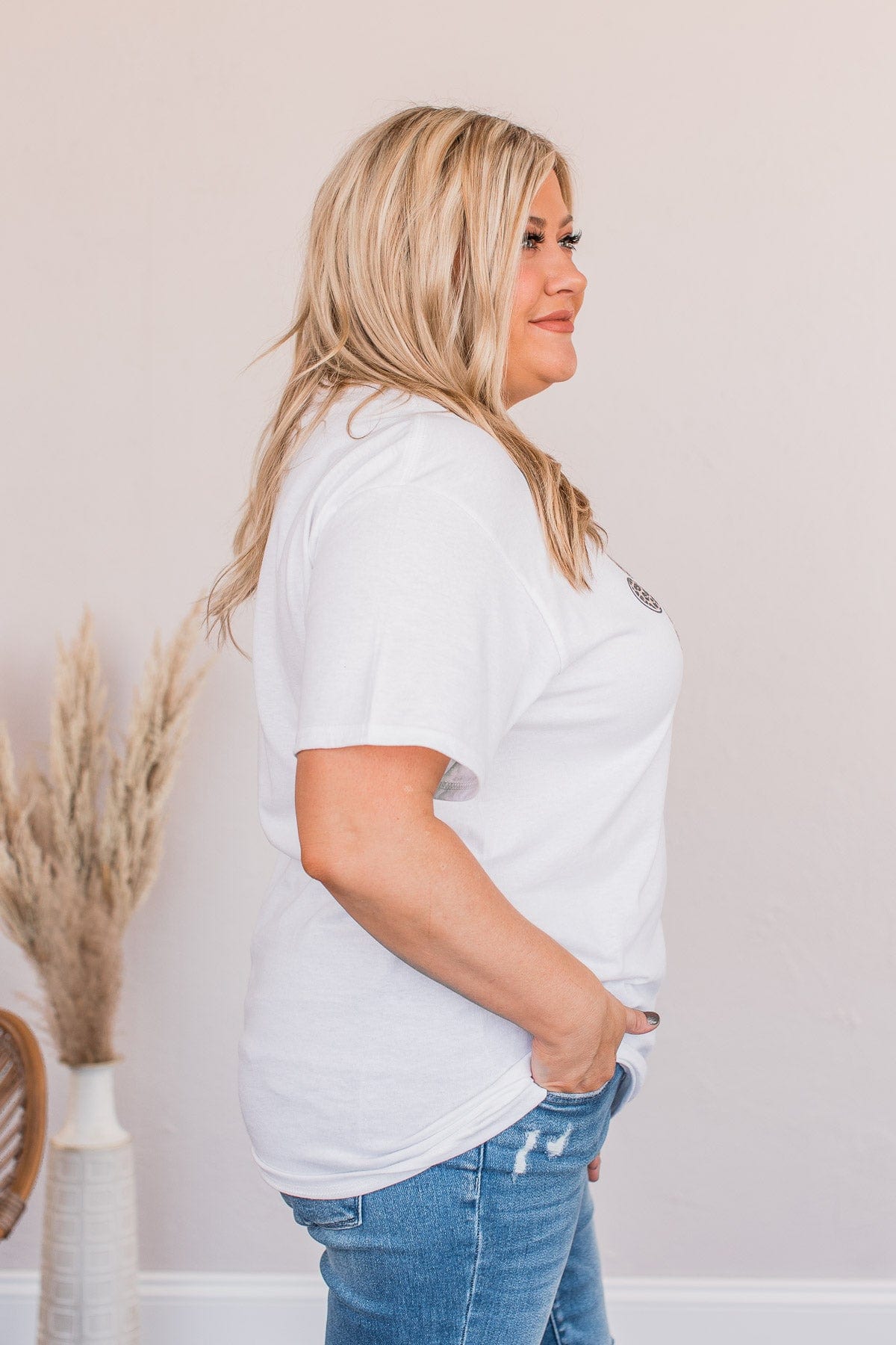 "Fur Mom" Graphic Tee- White & Leopard