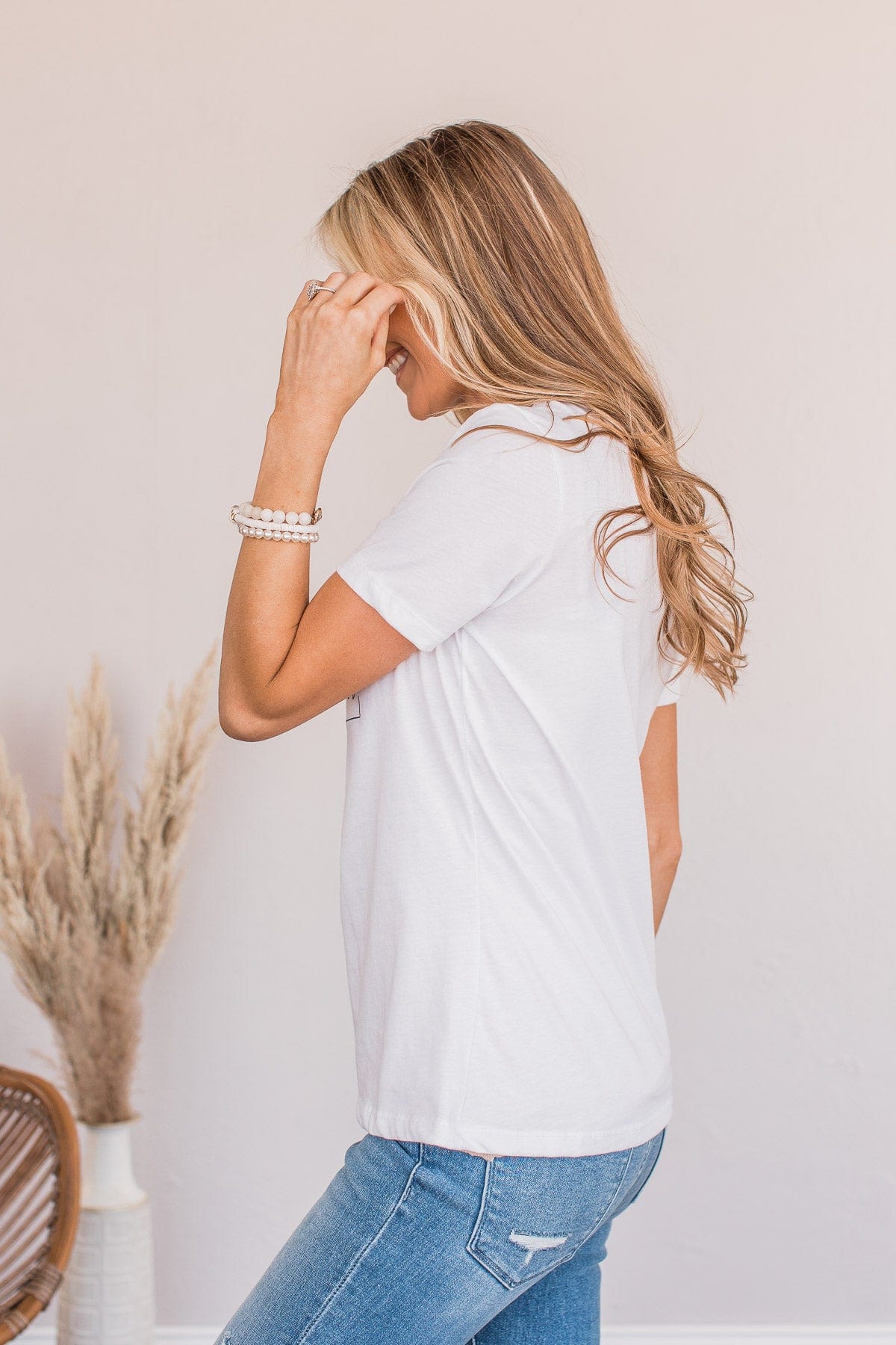 "Sorry I'm Late, I Have Kids" Graphic Tee- White