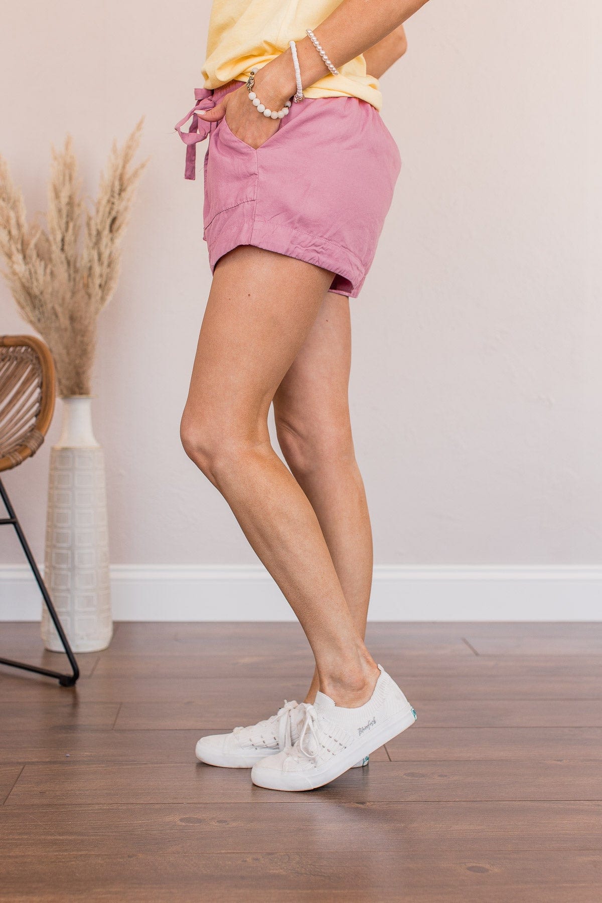 Relaxing With You Shorts- Light Orchid