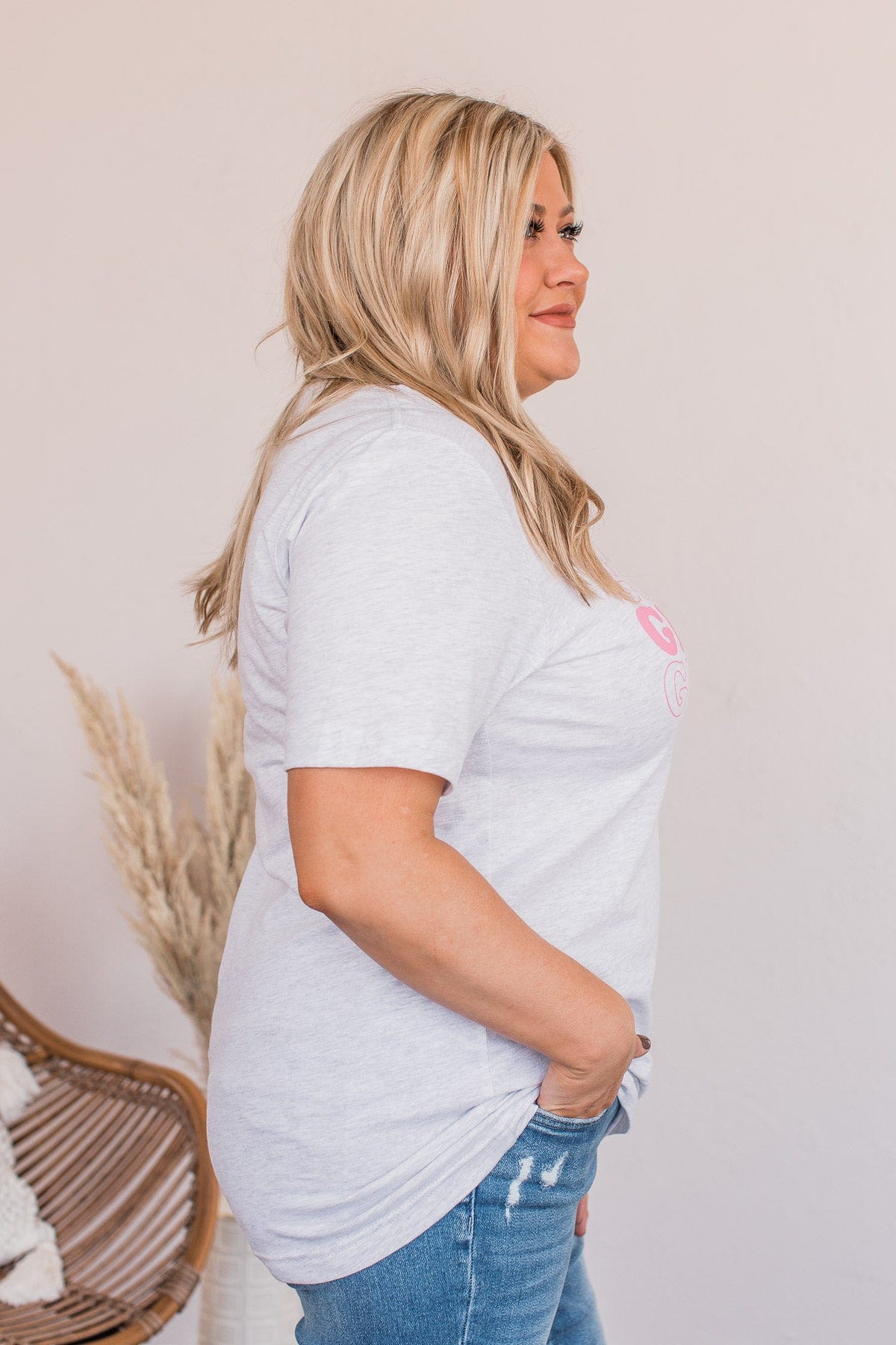 "Girl Mom" Graphic Tee- Gray