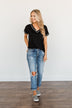 First Impressions Short Sleeve Top- Black
