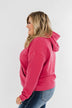 Keep It Cozy Cropped Hoodie- Hot Pink