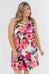 Adore Me Floral Watercolor Dress- Multi-Color