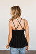Dazzling Sights Lace Tank Top- Black
