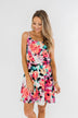 Adore Me Floral Watercolor Dress- Multi-Color