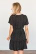 Meant For Me Spotted Dress- Black