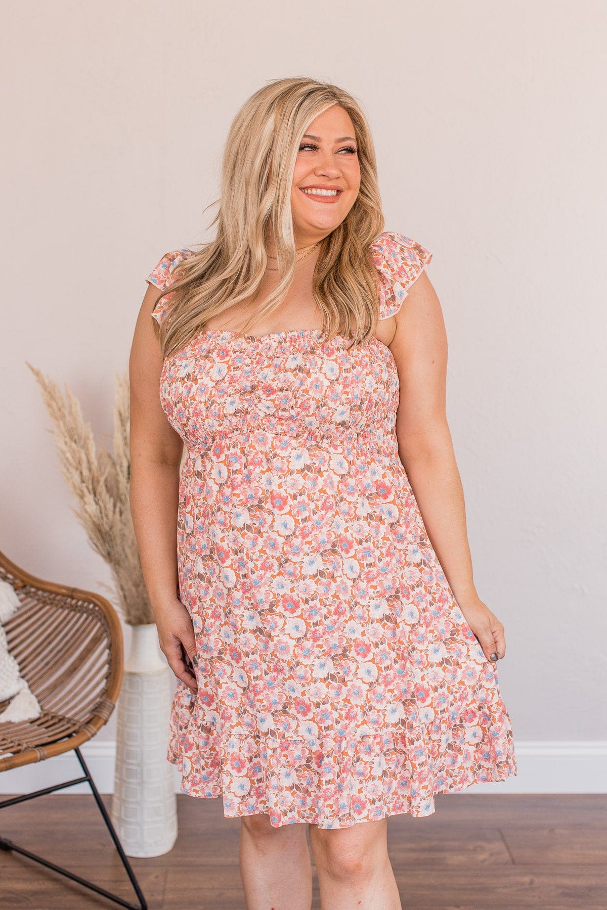 Dreams Become Reality Mini Dress- Rust