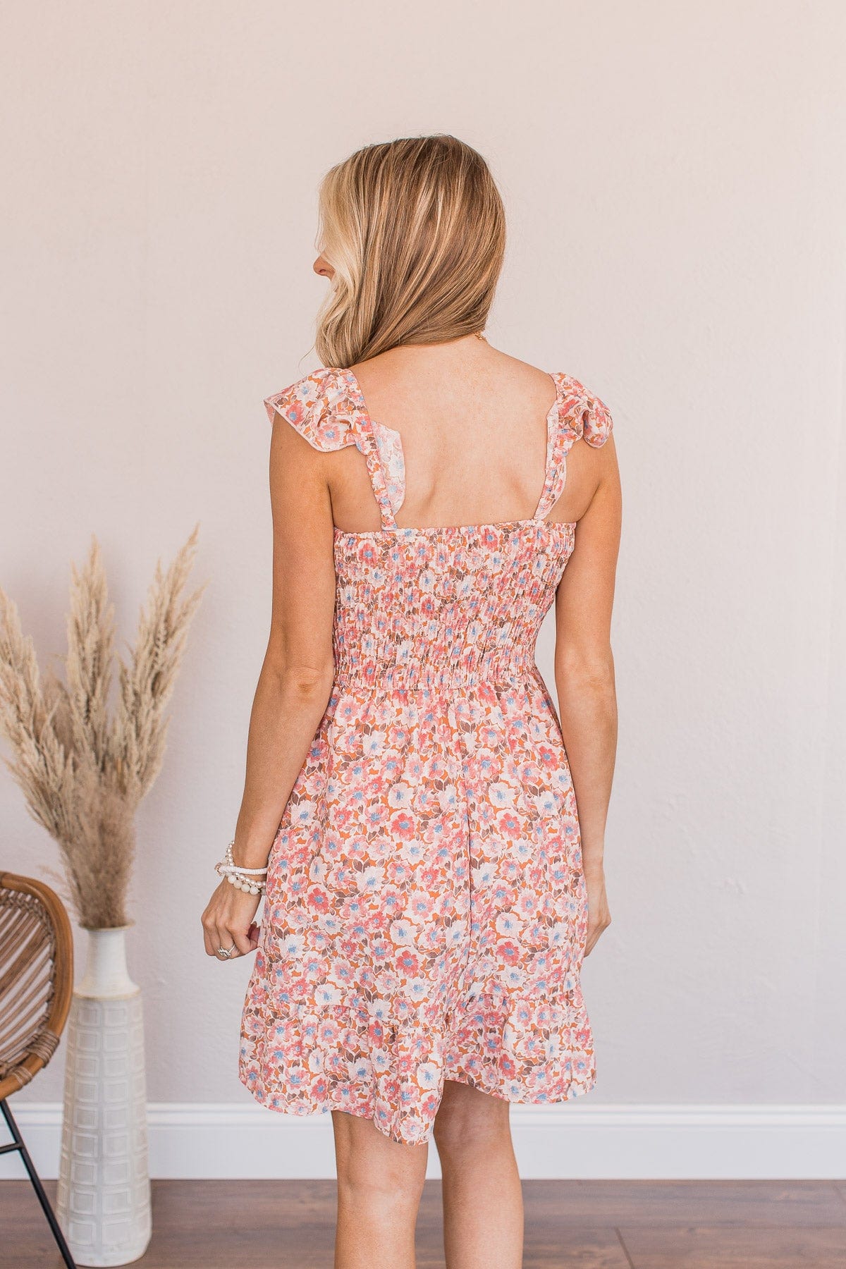 Dreams Become Reality Mini Dress- Rust