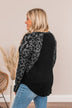 Front Row Seats Long Sleeve Top- Charcoal Leopard