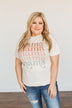 "Mama" Colorful Graphic Tee- Cream