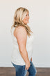 Places to Go Criss Cross Tank Top- Off-White