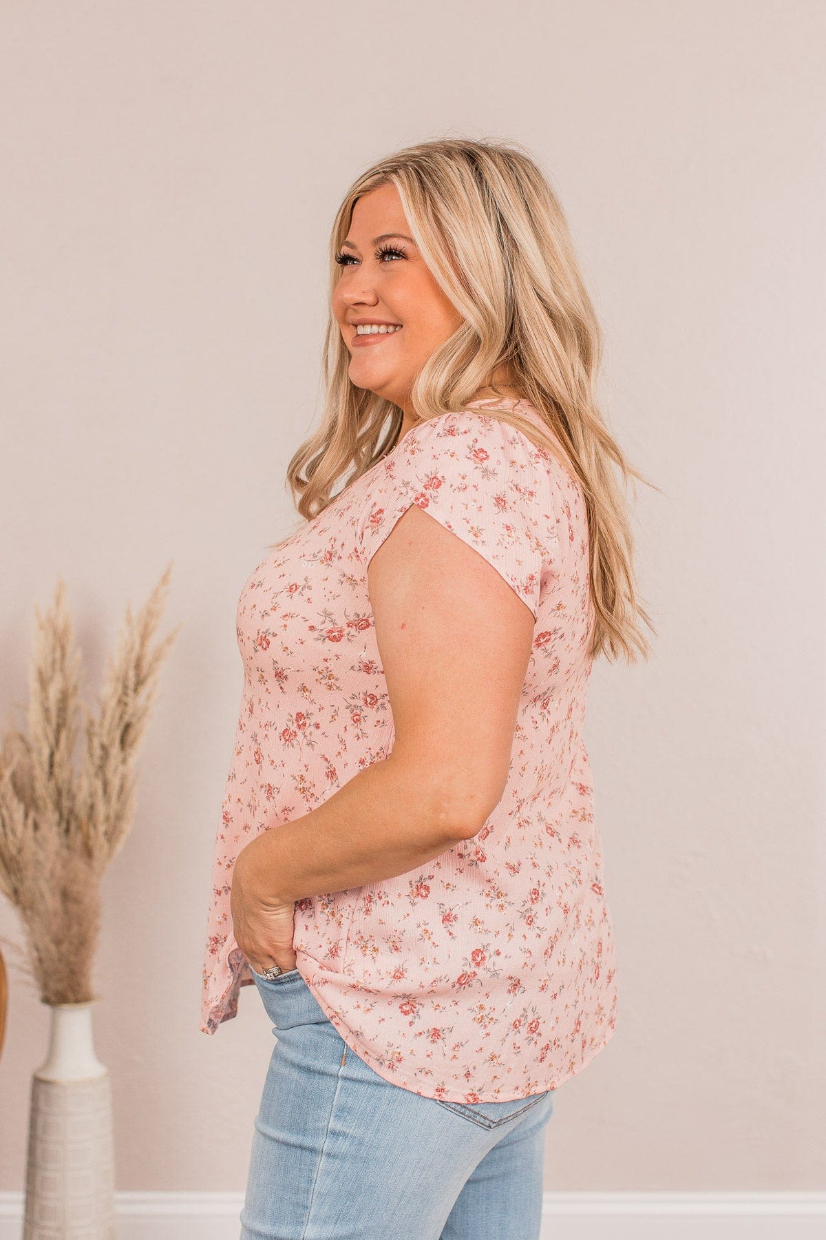 Back To The Start Floral Top- Pink