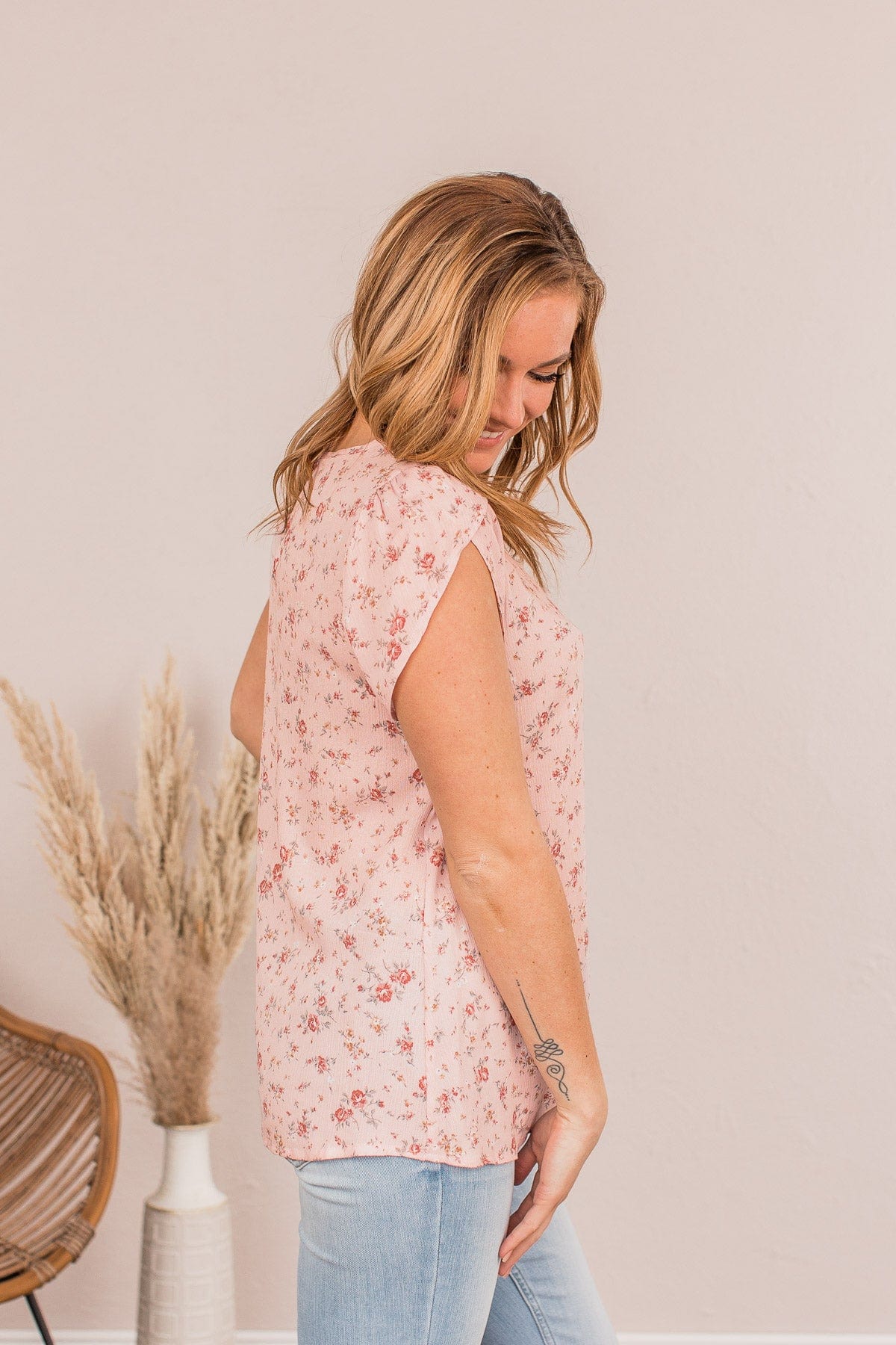 Back To The Start Floral Top- Pink
