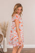 Uplifting Confidence Babydoll Mini Dress- Coral & Green