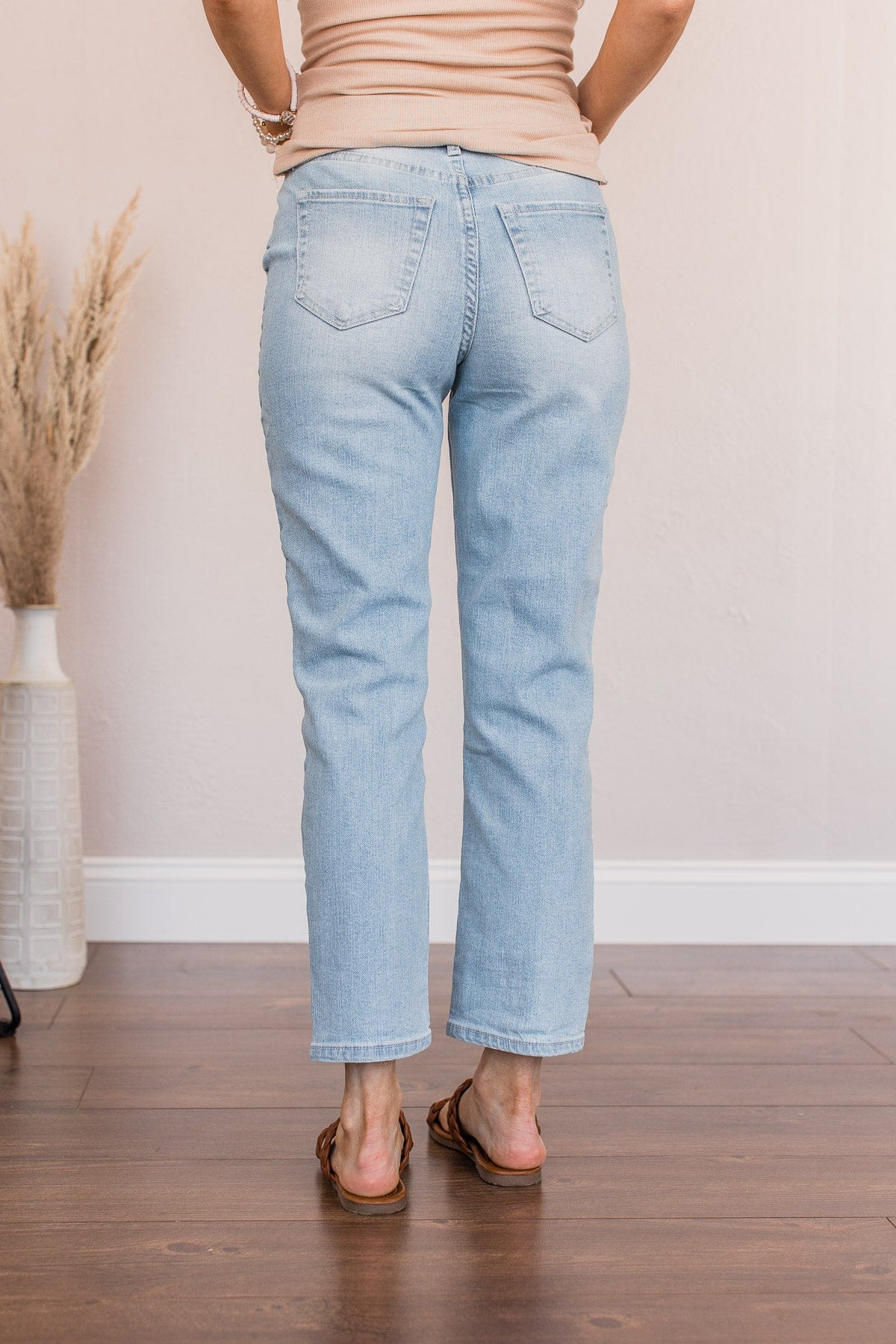 YMI High Waisted Mom Jean- Pamela Wash