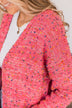 Pleased With Myself Confetti Cardigan- Pink