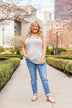 Moments To Remember Striped Tank- Gray