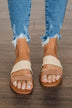 Bamboo Sunbathe Slip-On Sandals- Tan