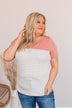 Ready For What's Next V-Neck Top- Dusty Coral