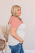 Ready For What's Next V-Neck Top- Dusty Coral