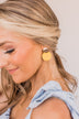 Wave Goodbye Gold Dangle Earrings- Mustard