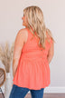 About To Get Good Peplum Tank- Coral