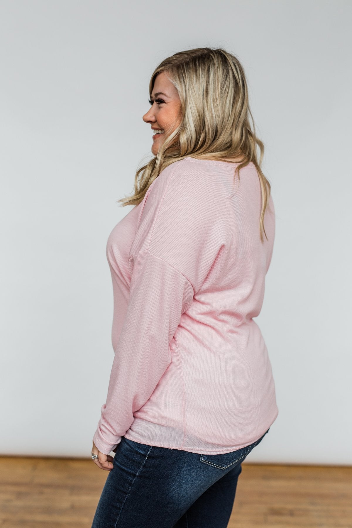 Lightweight Long Sleeve Thermal Top- Pink