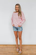 Lightweight Long Sleeve Thermal Top- Pink