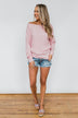 Lightweight Long Sleeve Thermal Top- Pink
