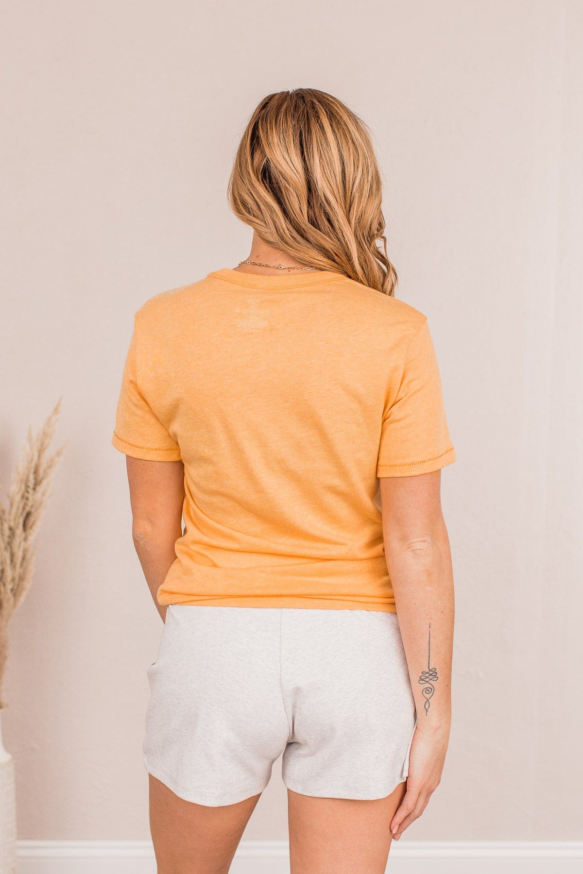 "Let Your Soul Shine" Graphic Tee- Mustard